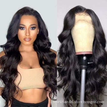 13x4 13*6 Lace Front Wig Natural color 100% Human Hair Wig in Different Wave Wholesale Factory Price Raw Indian hair lace front